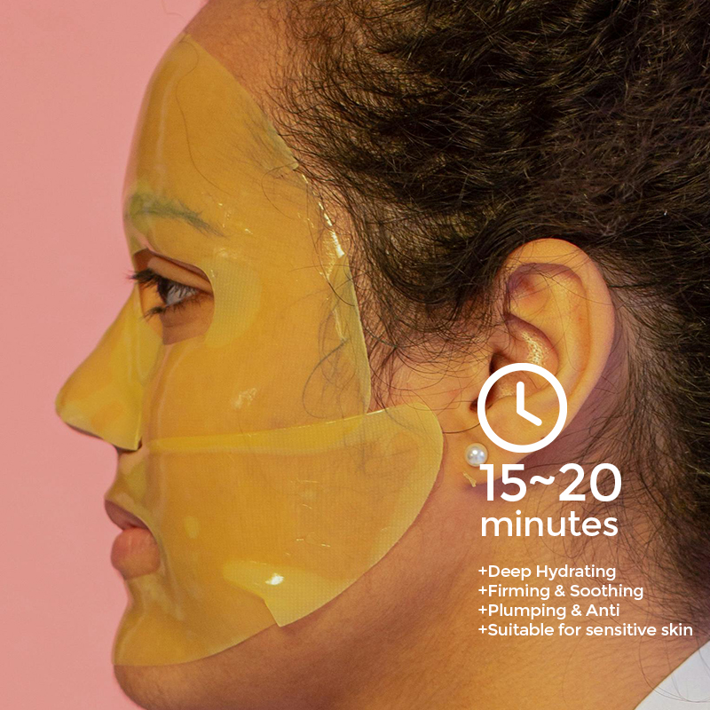 24k Gold Bio-Cloud Mask Deep Hydrating Hyaluronic Acid Hydrogel Jelly Mask Skin Collagen Face Sheet Mask - 21